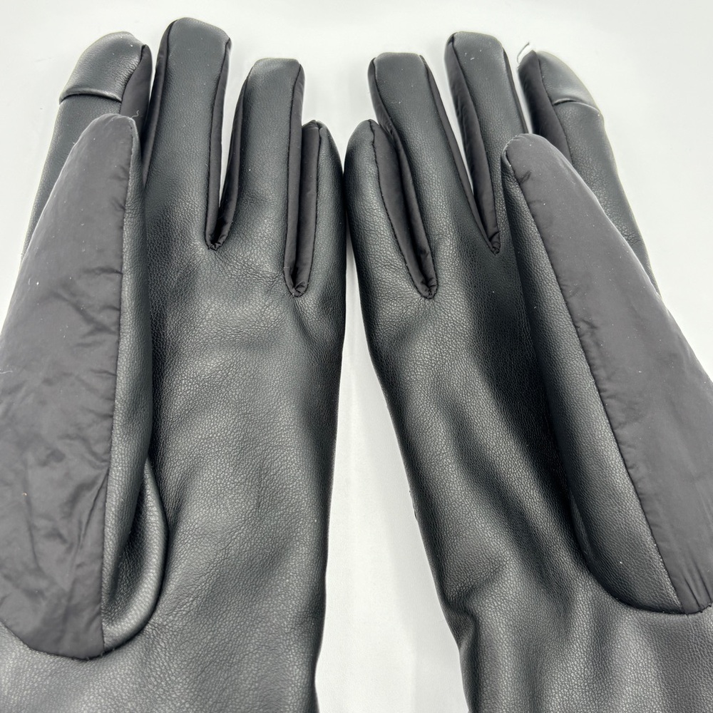 Joe Fresh Women’s Black Quilted Gloves with Faux Fur Trim size Small- Medium - Picture 6 of 12